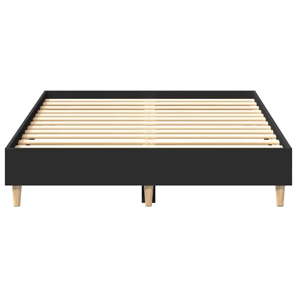 Giroletto senza Materasso Nero 135x190 cm in Legno Multistrato 861067