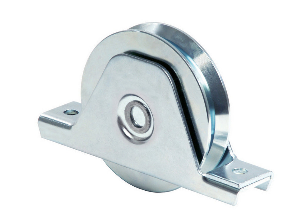 ruota per cancelli con supporto gola y 2 cuscinetti art. 336y mm.120x28 cod:ferx.vit24810