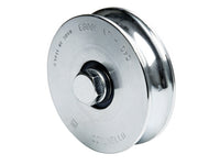 ruota per cancelli con perno gola u 2 cuscinetti art. 315 mm. 120x30 cod:ferx.vit20931