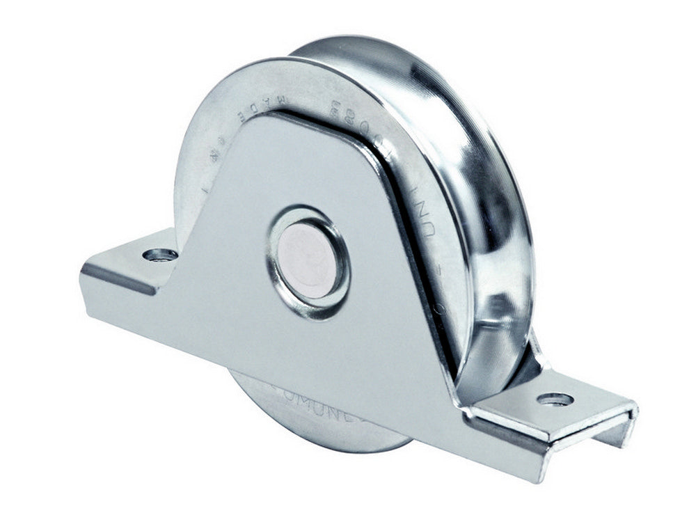 ruota per cancelli con supporto gola u 1 cuscinetto art. 337 mm.120x25 cod:ferx.vit40284