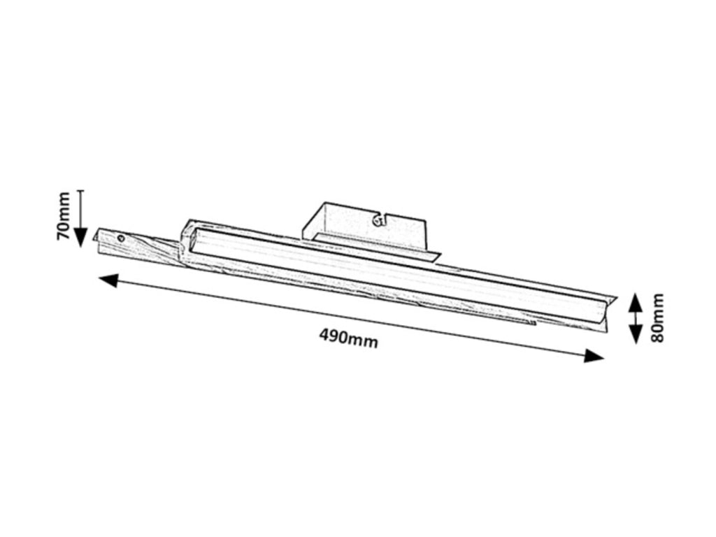 Lampada parete/soffitto LED 12W nero opaco Remiel Rabalux