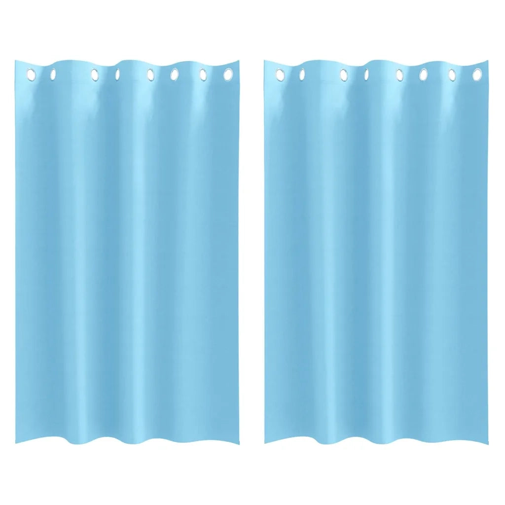 Tende Blackout con Anelli 2 pz Blu Chiaro 175 x 140 cm 4107324