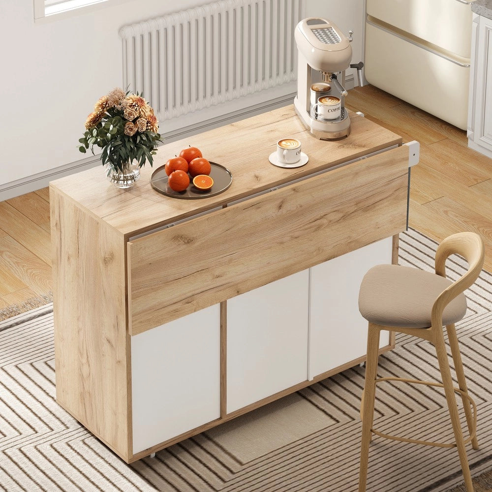 Carrello Portavivande con Cassetti e Ante ¨C Xylo ¨C Legno, Moderno, Soggiorno e Cucina