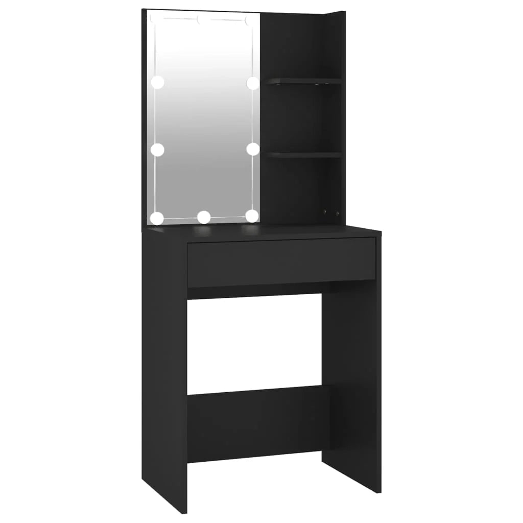 Toletta dal design contemporaneo con illuminazione a LED 60 x 40 x 140 cm nero 02_0006353