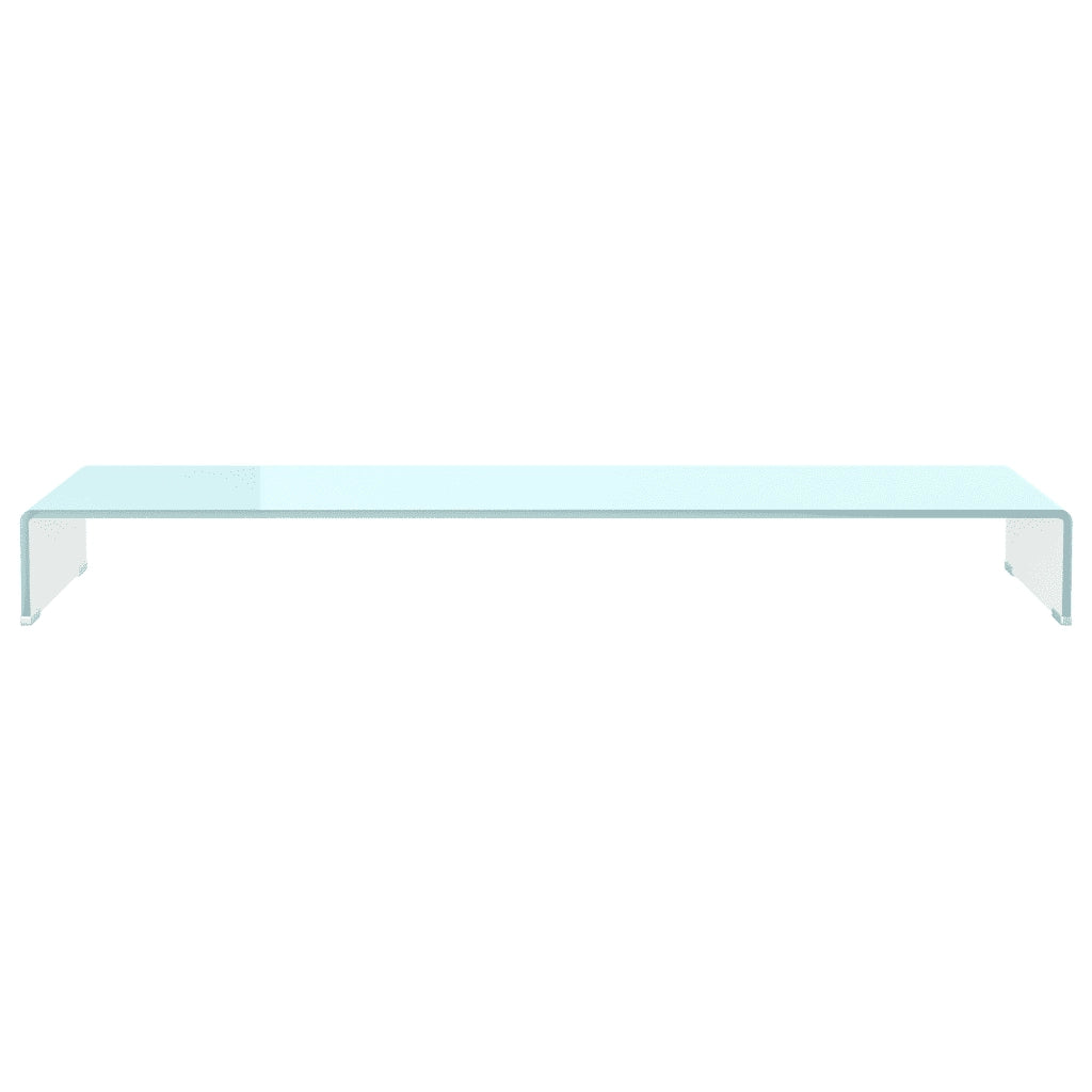 Mobile/Rialzo Porta TV in Vetro Bianco 120x30x13 cm cod mxl 33847