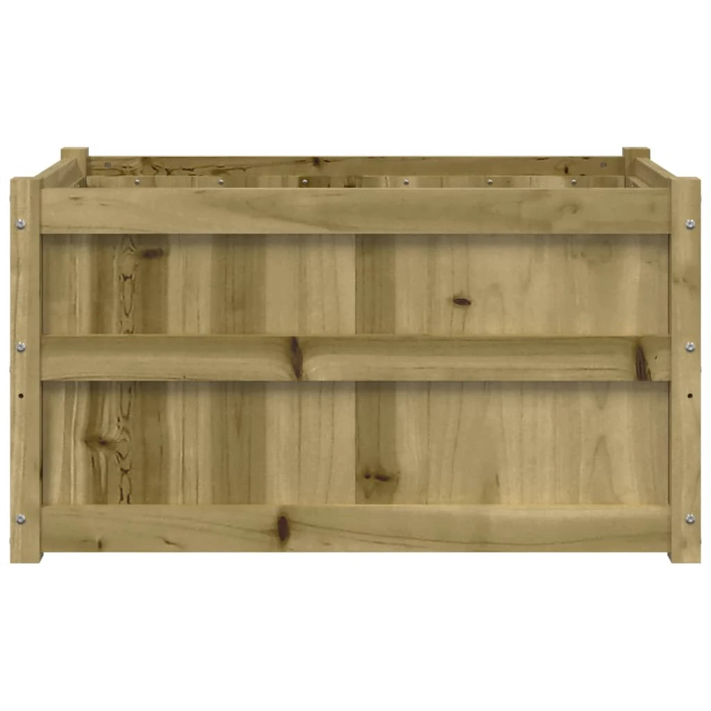 Fioriera aiuola rialzata fioriera aiuola giardino terrazza set da 2 legno di pino impregnato marrone 02_0039032