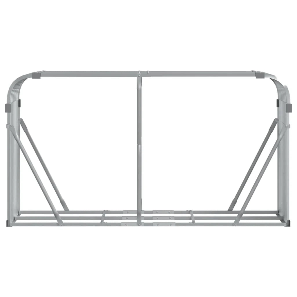 Portalegna argento 180 x 45 x 100 cm acciaio zincato Argento 02_0043792