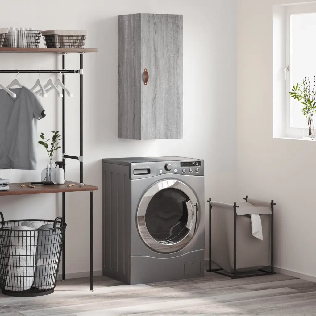 Mobile a Parete Grigio Sonoma 34,5x34x90 cm 828834