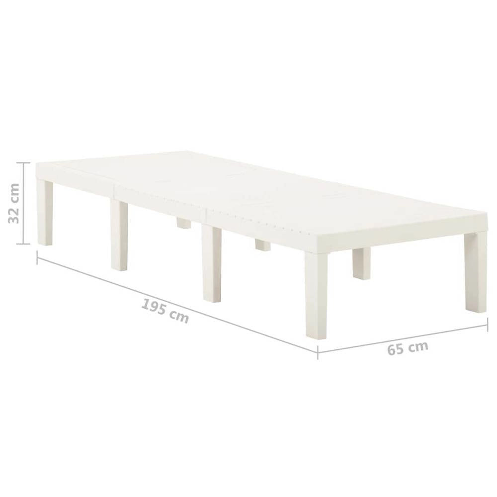 White Plastic Sun Lounger