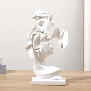 Paar di Cera Creativo con Busto Abbracciati Arte Astratta Decorazione Casa Decorazione con Cera Romantico Busto Utilizzato per Decorazione Casa Regalo di Matrimonio (bianco)