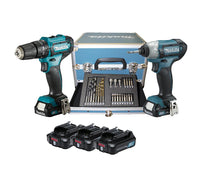 Makita CLX228SAX2 Kit 12 V CXT Trapano a percussione + impulsi + 3 batterie