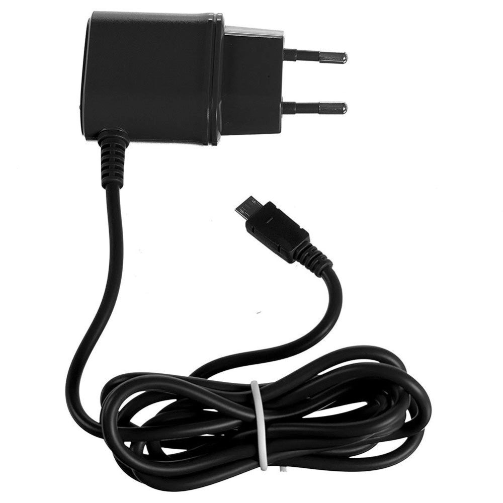 Trade Shop - Caricabatterie Da Rete 1a Microusb Nero Carica Batterie Charger -
