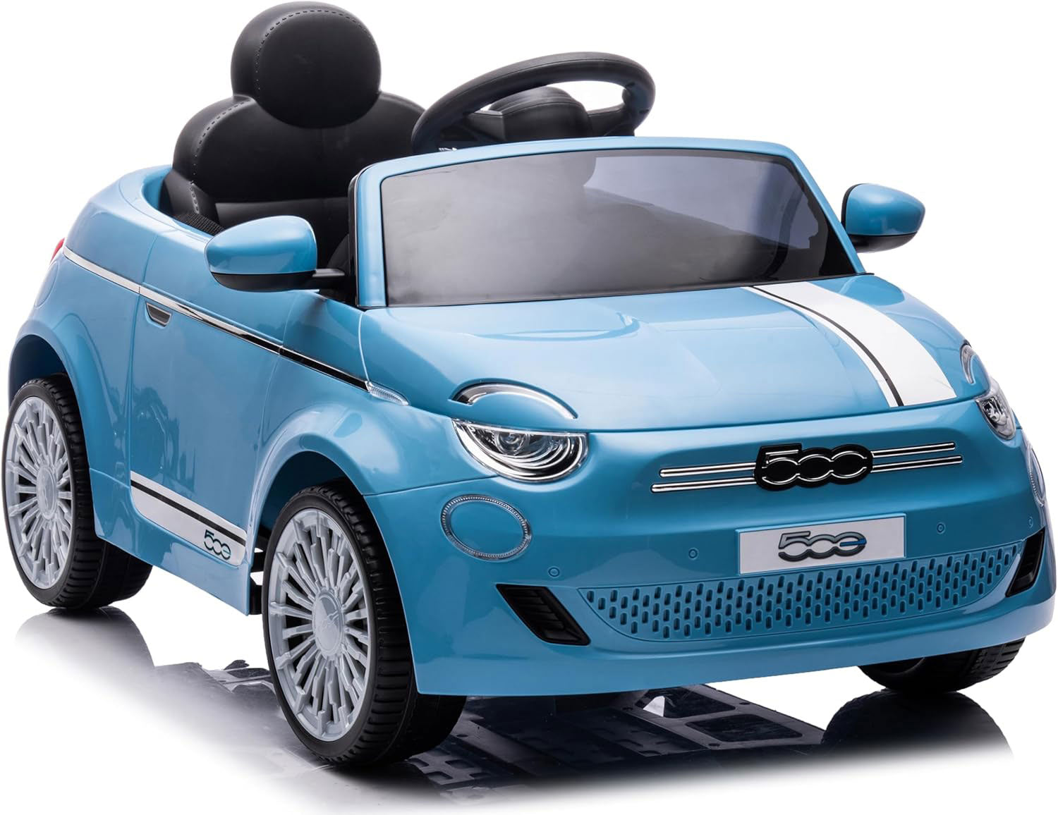 Macchina Elettrica per Bambini Licenza Fiat 500 12V Azzurro
