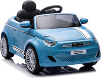 Macchina Elettrica per Bambini Licenza Fiat 500 12V Azzurro
