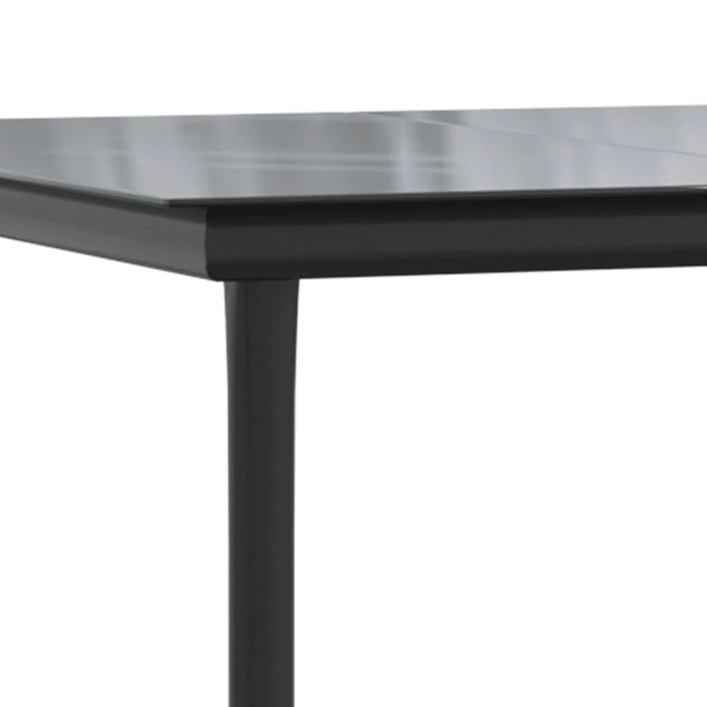 Set da pranzo da giardino nero e grigio da 5 pezzi con cuscini 02_0014861