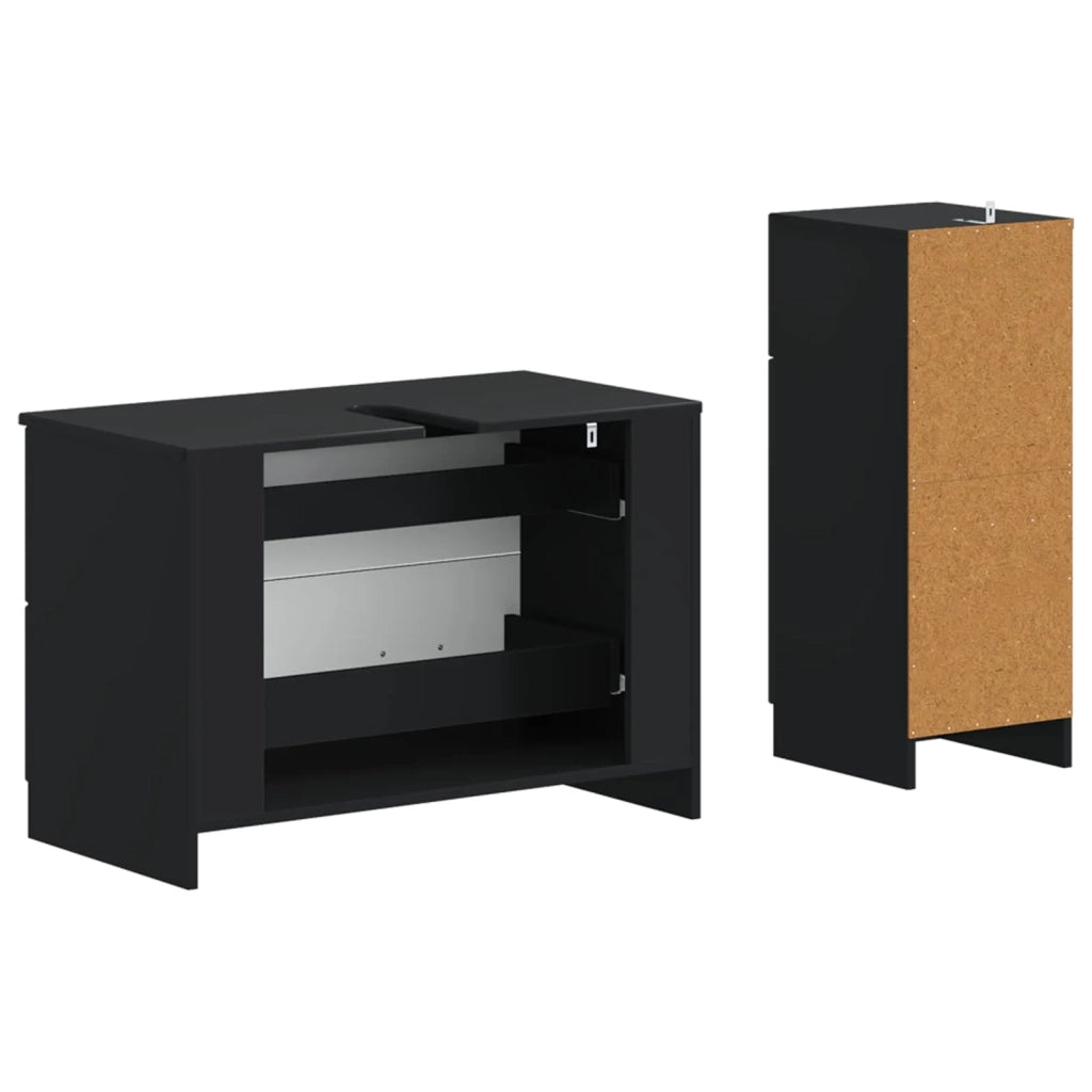 Set di Armadi da Bagno da 2 Pezzi UTRECHT Nero 3417730