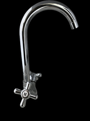 Rubinetto per cucina o bagno con maniglie a stella stile retrò vintage