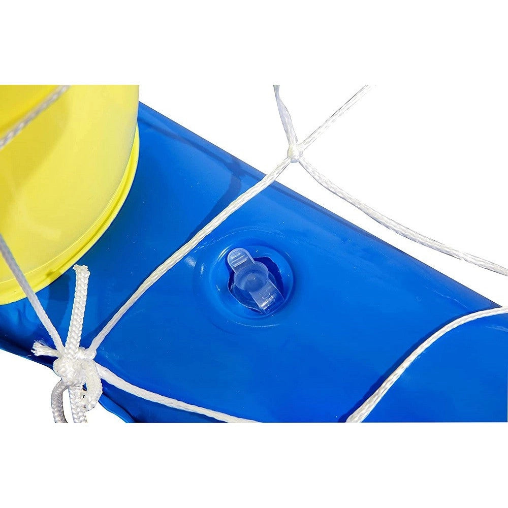 Trade Shop - Porta Gonfiabile Galleggiante Water Polo Con Palla Giallo 137x66cm Bambini 52123 -