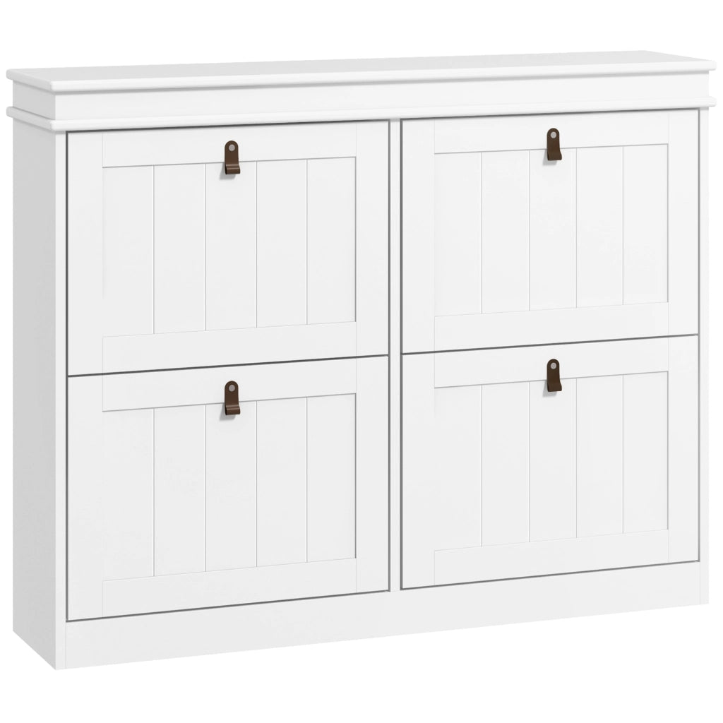 Armadio per scarpe con cassetti ¨C zephmum ¨C bianco 105x24x82,5cm