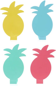 Set di sostegni per tovaglie da tavolo 4 pezzi - Viti per tovaglie da tavolo - Materiale in metallo duraturo - Disegno tropicale - Facile da installare - Dimensioni 7x4,5x4 cm - Viti per tovaglie da tavolo