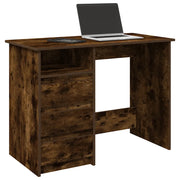 Scrivania Rovere Fumo 102x50x75 cm in Legno Multistrato 860467