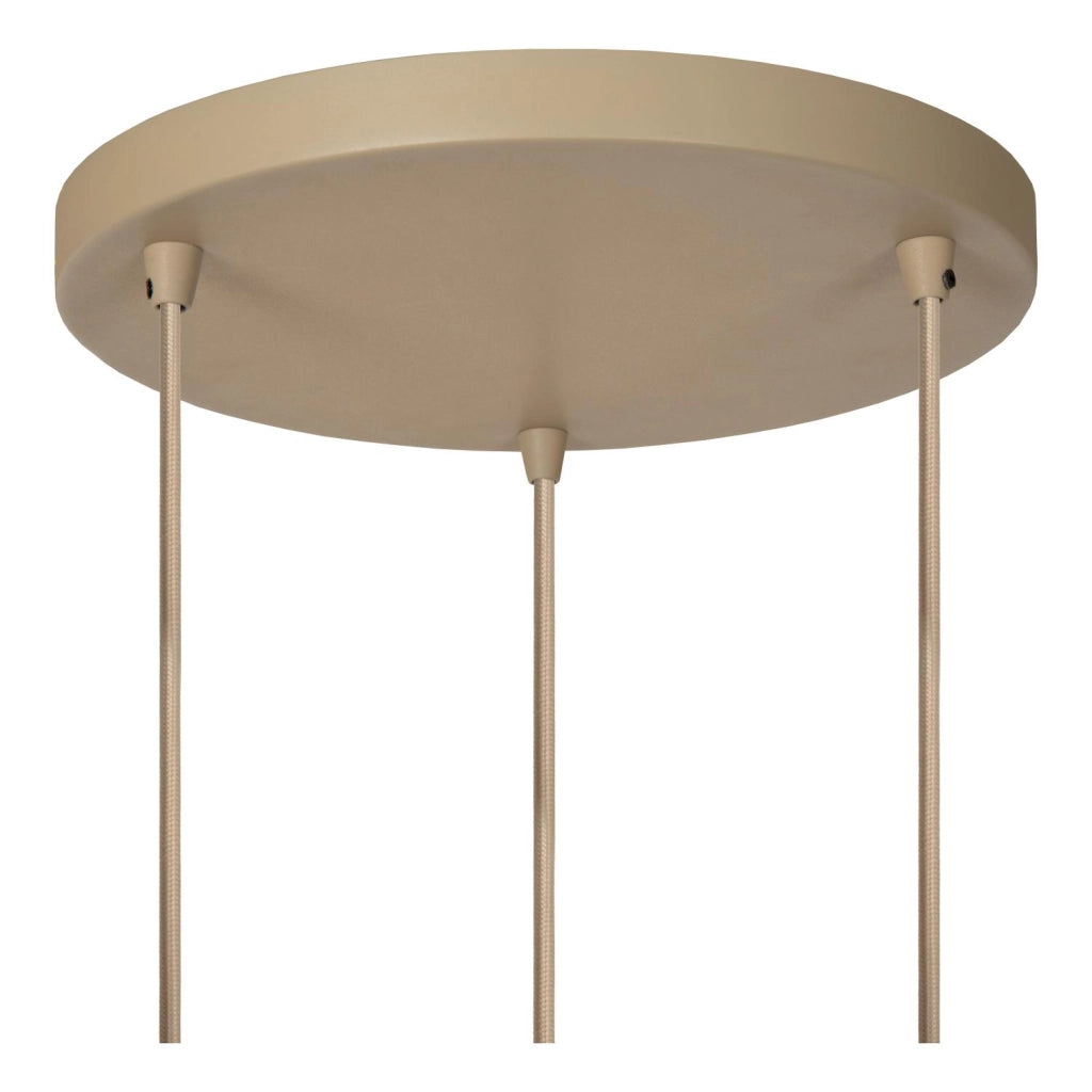Lampada a sospensione ESTEREL 3 luci taupe metallo Lucide