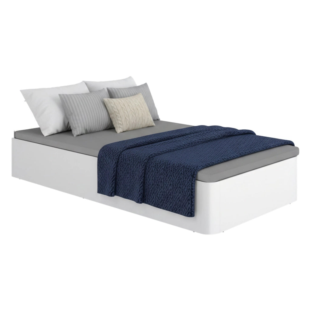 Arcata, Letto Singolo Contenitore, Bianco