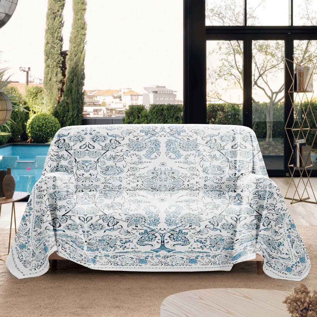 Telo Copritutto Matrimoniale Cotone 250x260 cm Grande Multiuso Copridivano Copriletto Arazzo Drappeggio Lavabile Resistente Disegno 2
