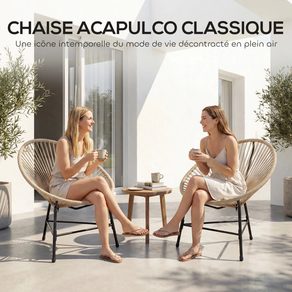 Poltrona da giardino Acapulco ¨C zephmum ¨C 72x68x81 cm