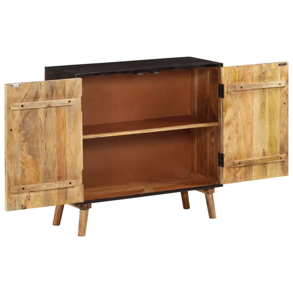 Credenza-Buffet-Armadio da cucina in Legno Massello di Mango 85x30x75 cm 670917