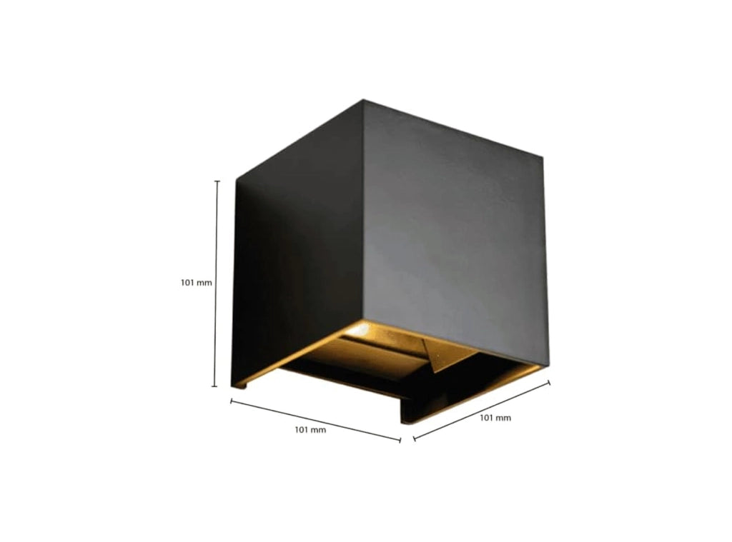 Kit da 3 Lampade da Parete a LED 12W IP65 Impermeabile per Interni ed Esterni Luce Regolabile 4000K Bianco Naturale Ex Demo