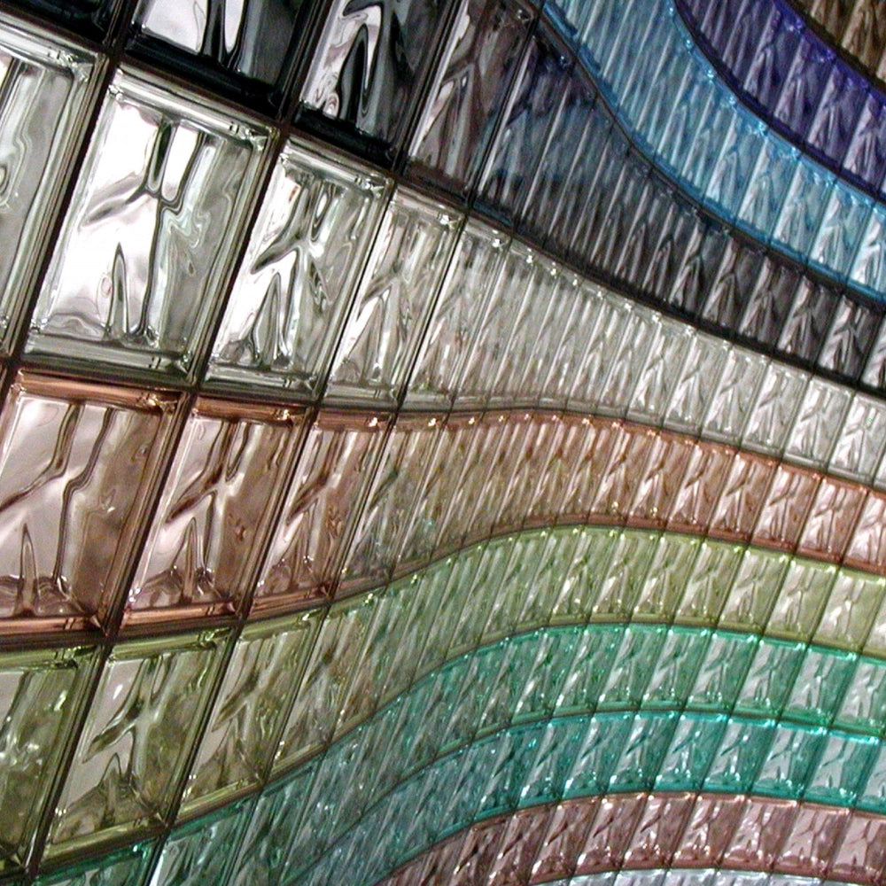 Vetromattone modello agua trasparente caribe 190x190x80 mm confezione 6 pezzi