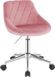 Sedia da Scrivania Moderna, Sgabello Regolabile Senza Braccioli, per Camera da Letto Studio Soggiorno, Rosa