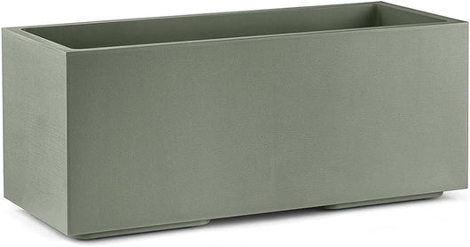 Vaso Fioriera Matheria da 100cm di design moderno vari colori con ruote Colore: Terra laguna