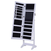 ARMADIO PORTAGIOIE A SPECCHIO CON 20 LUCI LED BIANCO 40 X 37 X 146 CM
