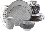 Set da Cenere in Ceramica - 16 pezzi - Set di Ciotole - per 4 Persone