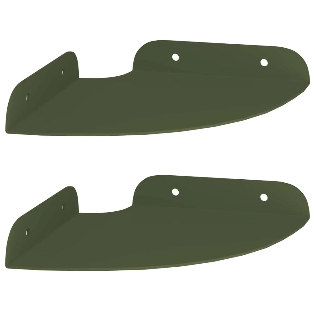 Mensola sospesa 2 pcs Verde oliva 15 x 15 x 2 cm