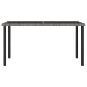 Tavolo da Pranzo da Giardino | Tavolino da esterno Grigio 140x70x73 cm in Polyrattan