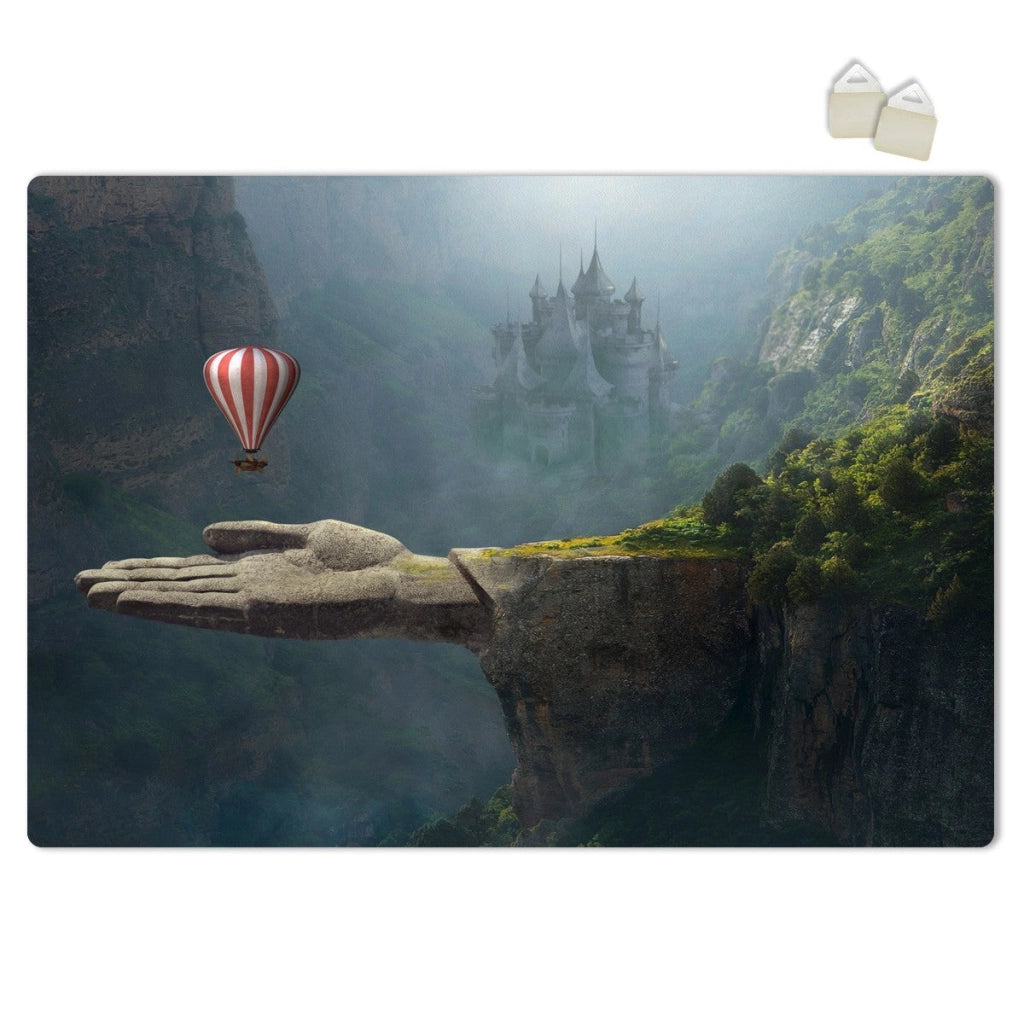 MONGOLFIERA IN MANO- POSTER in PVC da 3mm Misura: 70x100 cm