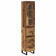 Credenza | Madia | Buffet da pranzo | Armadio da pranzo Legno vecchio 34,5 x 34 x 180 cm Legno multistrato