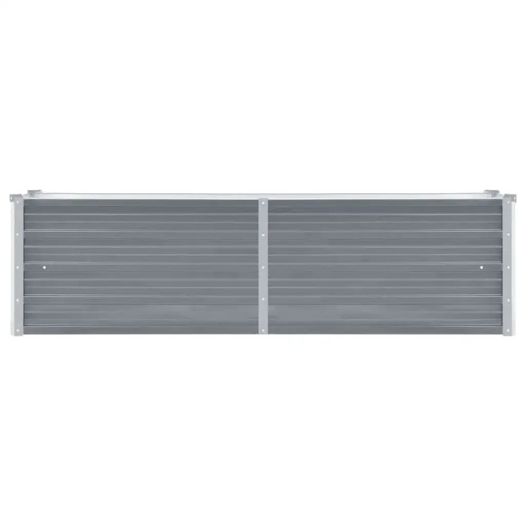 Fioriere | Cassetta per fiori | Letto Rialzato Giardino in Acciaio Zincato 160x40x45 cm Grigio