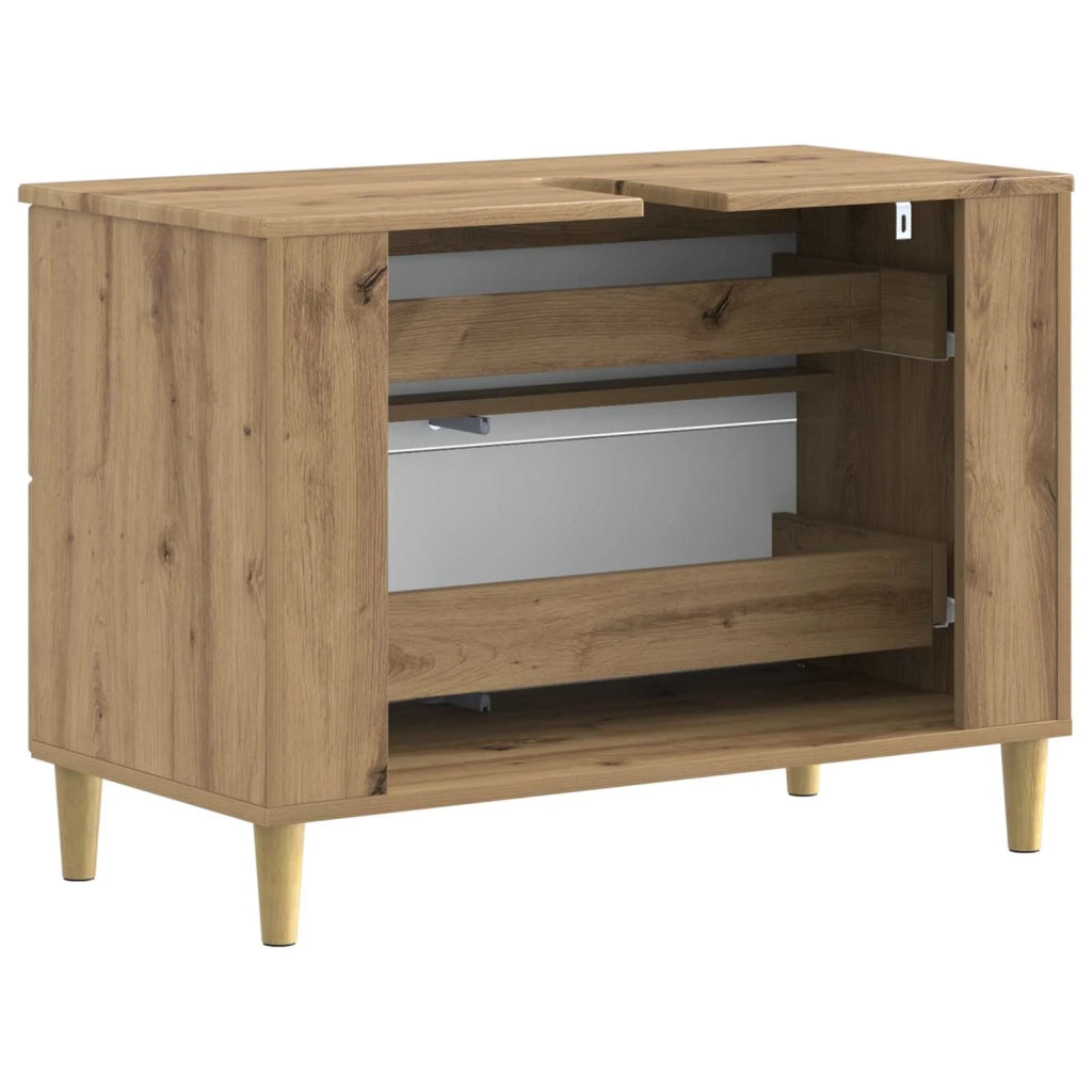 Armadio per Lavabo da Bagno DELFT Rovere Artigianale 897024
