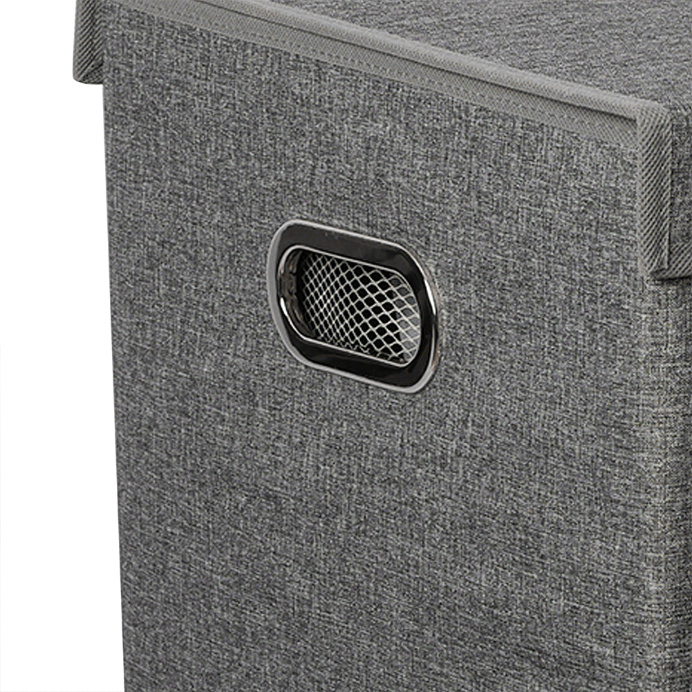 Cesto Portabiancheria Sporca con Doppio Scomparto Porta Biancheria Manico Metallo