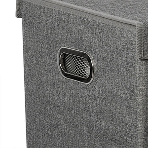 Cesto Portabiancheria Sporca con Doppio Scomparto Porta Biancheria Manico Metallo