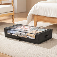 Contenitore Sottoletto con Ruote Salvaspazio Resistente con Cerniera e Maniglie