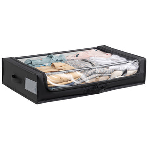 Contenitore Sottoletto con Ruote Salvaspazio Resistente con Cerniera e Maniglie