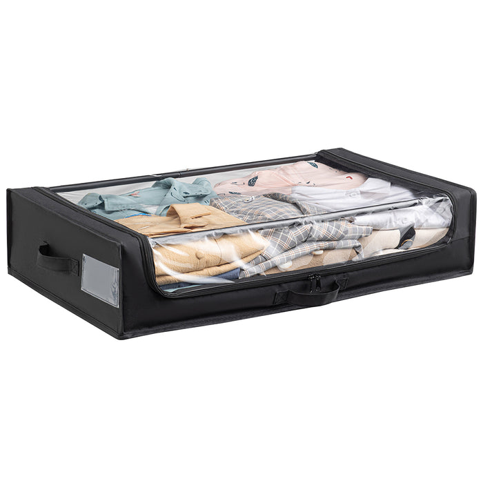 Contenitore Sottoletto con Ruote Salvaspazio Resistente con Cerniera e Maniglie