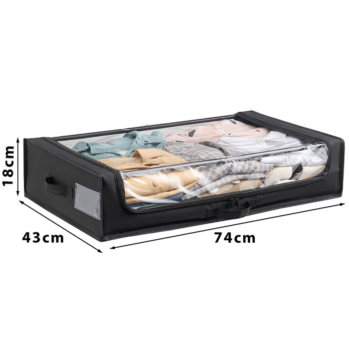 Contenitore Sottoletto con Ruote Salvaspazio Resistente con Cerniera e Maniglie