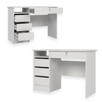 Scrivania Ufficio Function Plus Tvilum 109x48x75 cm con 3 Cassetti e Serratura COLORE: BIANCO