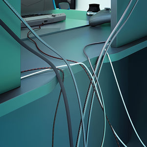 OZONE Scrivania Gamer PC 136x67x88cm Antracite, Reversibile Spazio per Passacavi